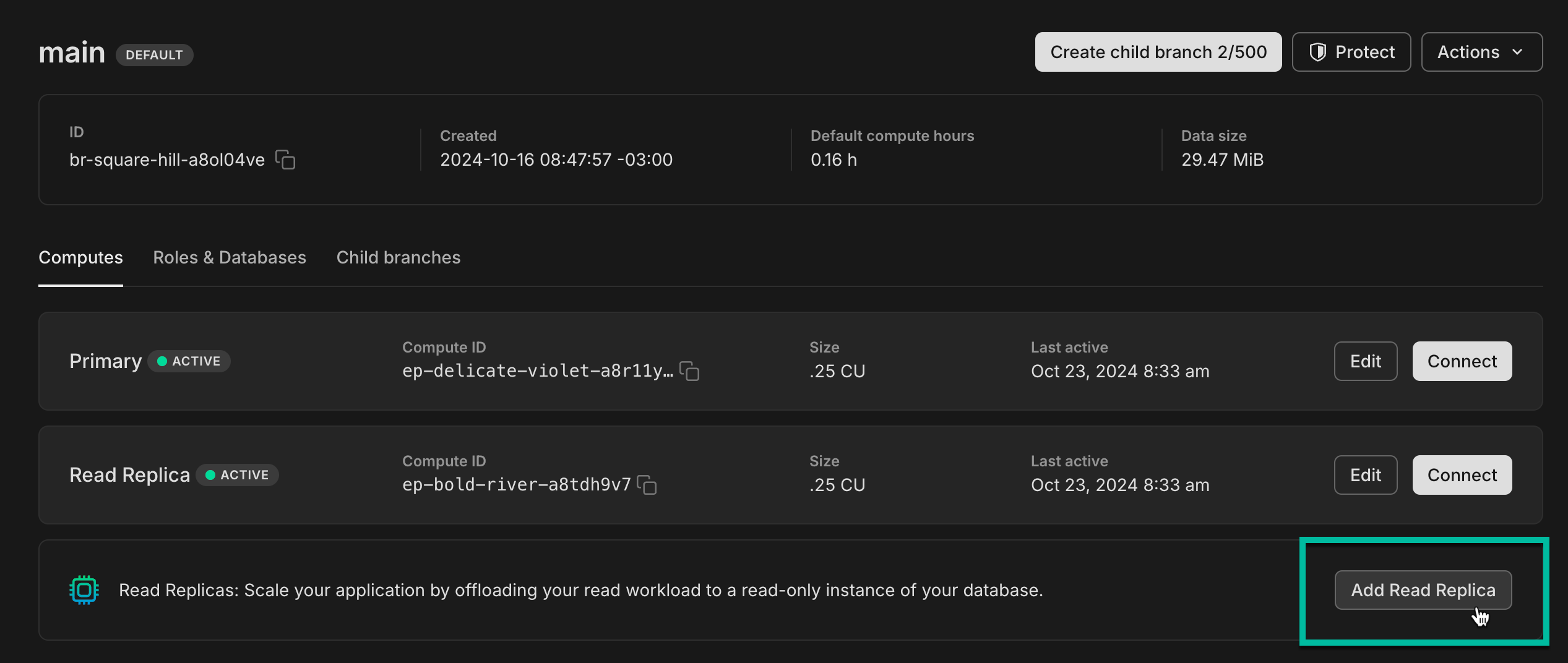 Create a read replica