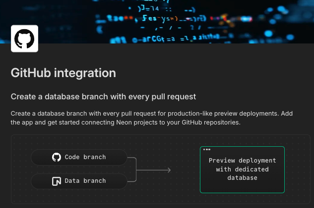 Neon GitHub integration