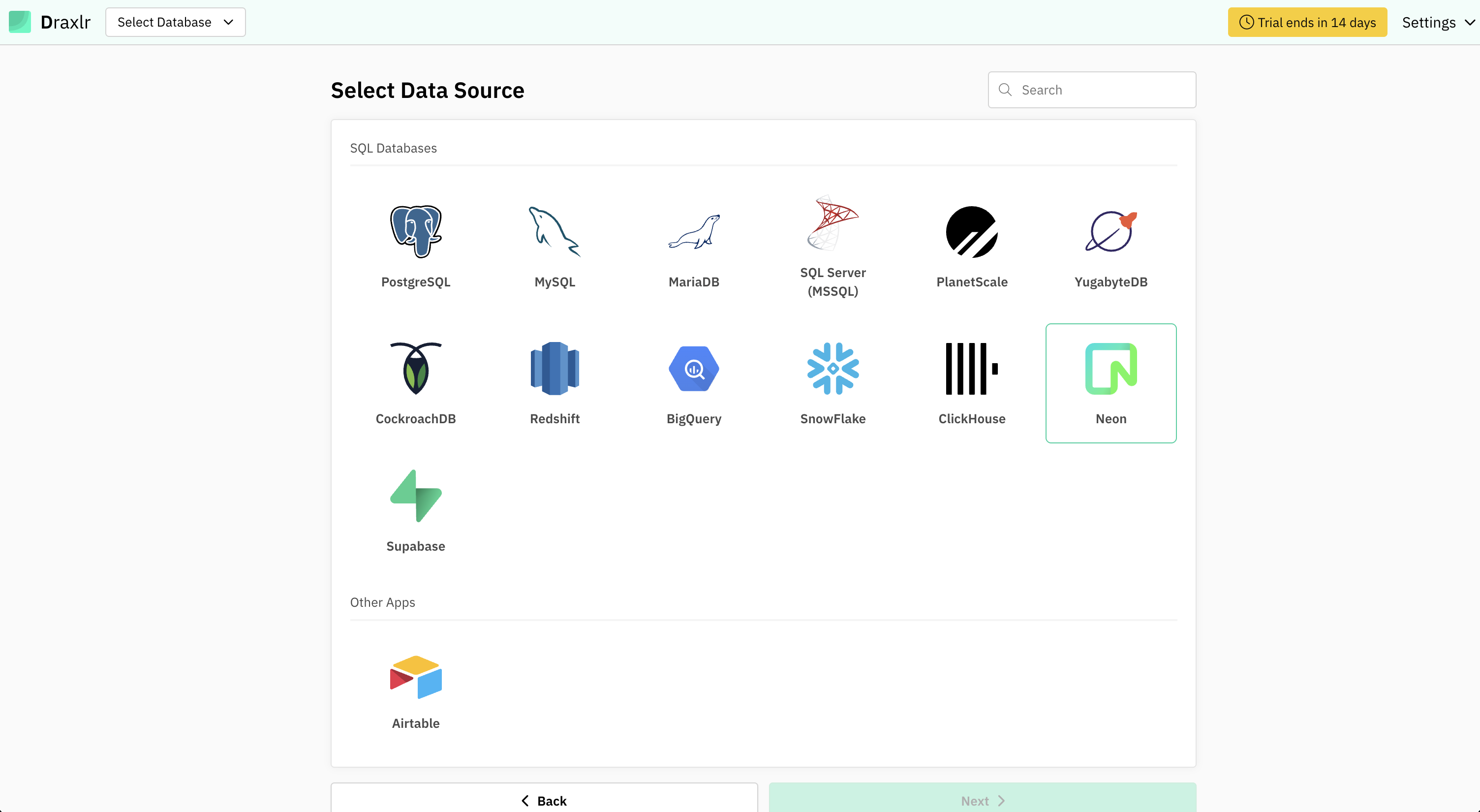 Connect to neon