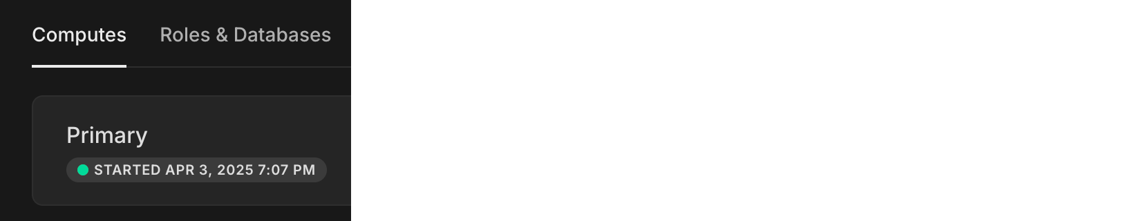 compute started label