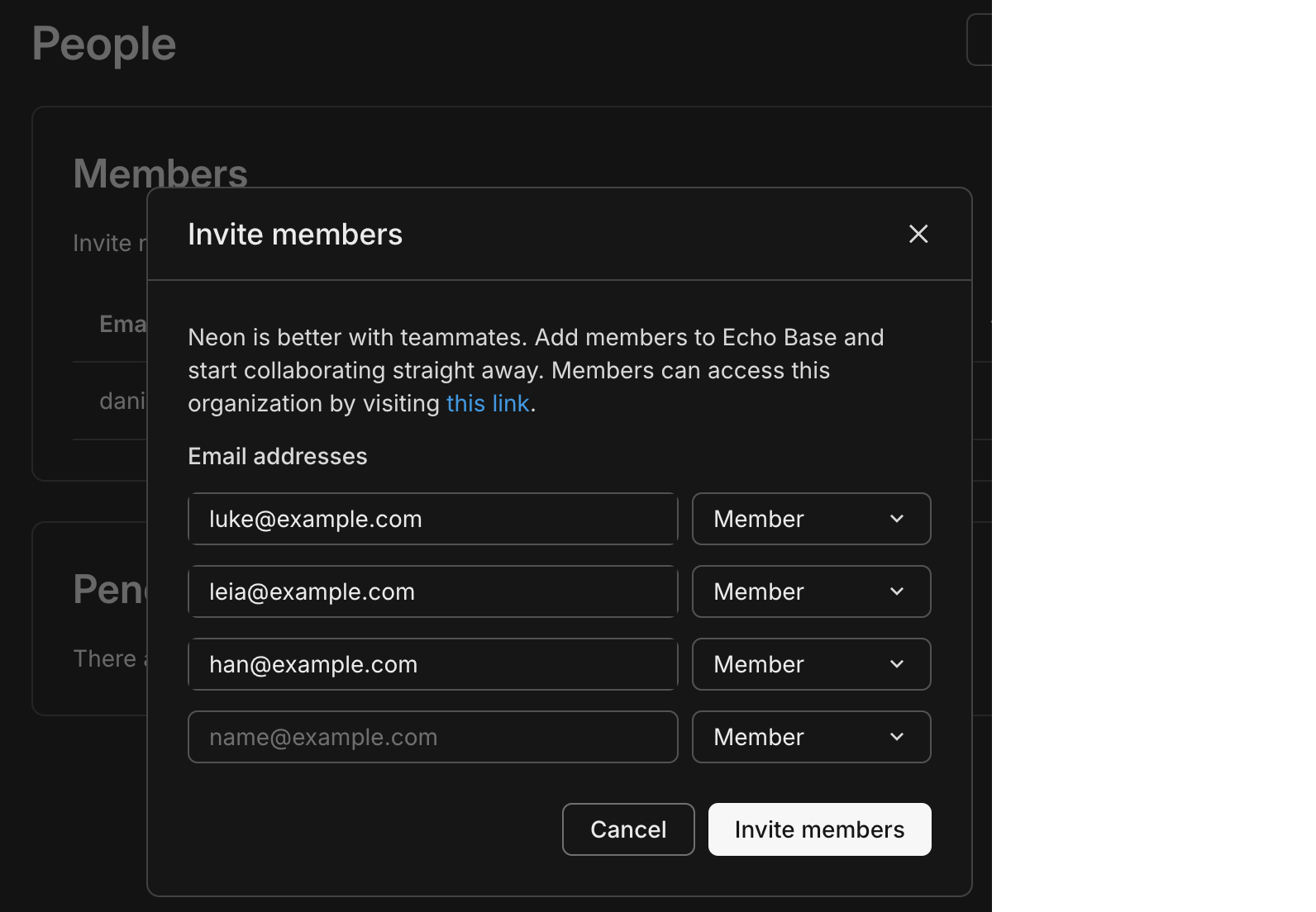Unlimited members on the Free plan