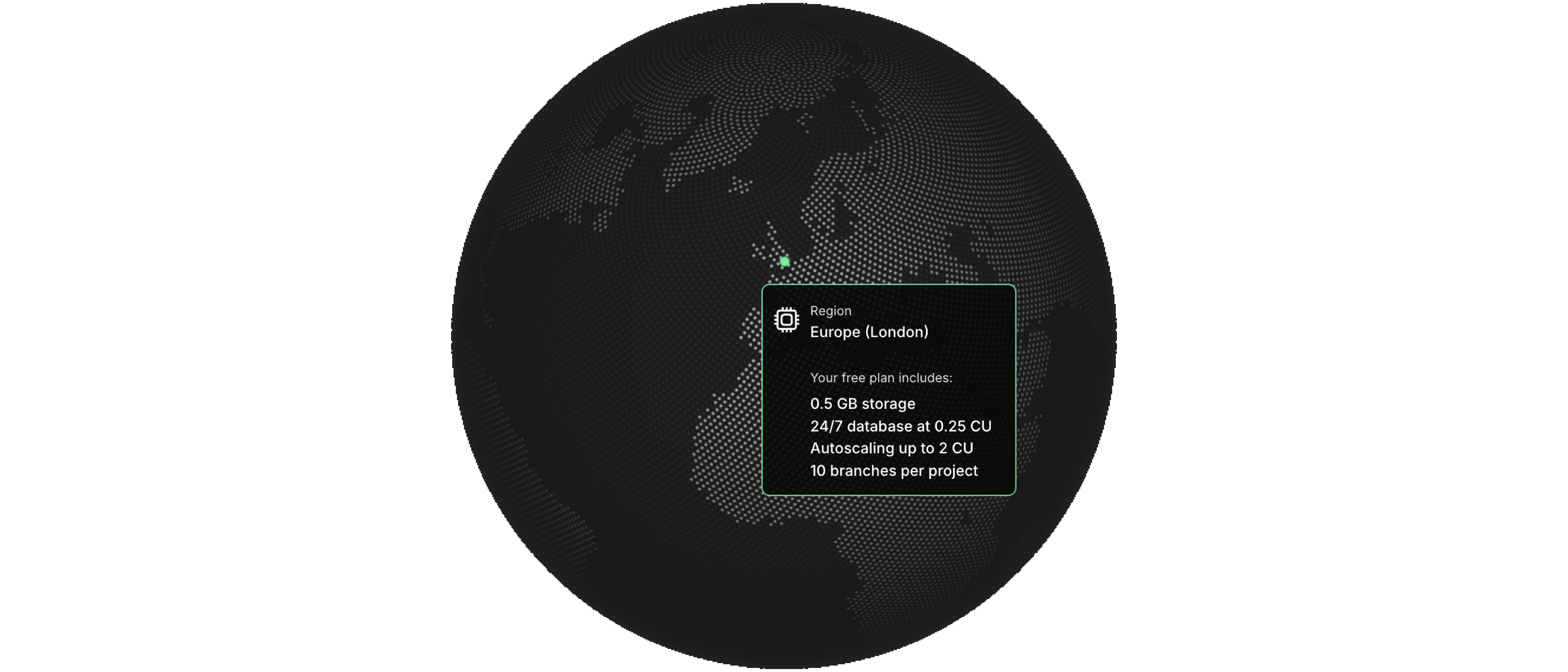 London region selection in Neon Console