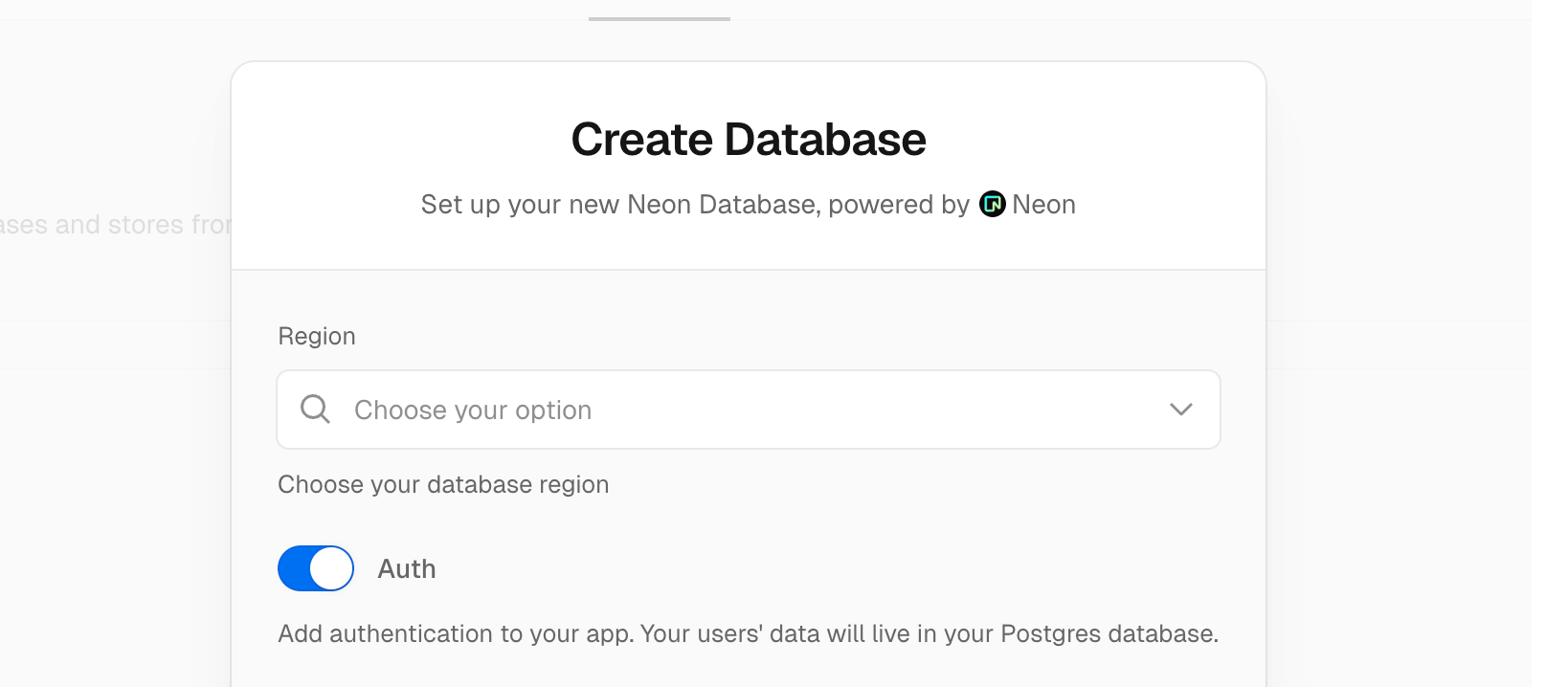Enable Neon Auth in Vercel