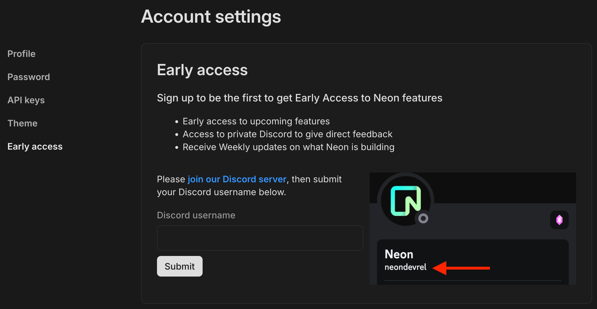 Early Access Program console