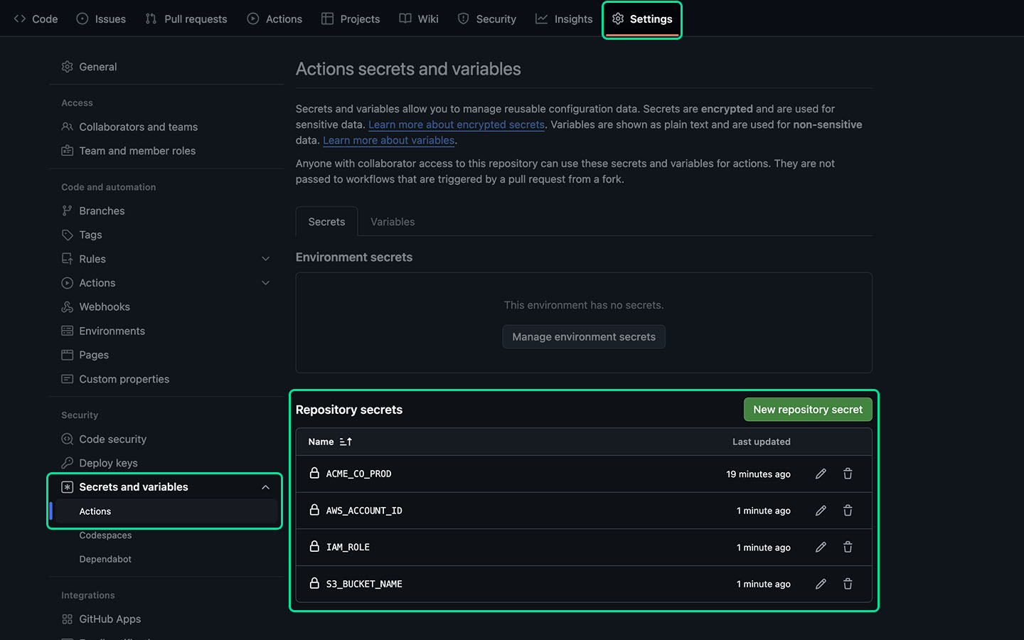 GitHub Secrets