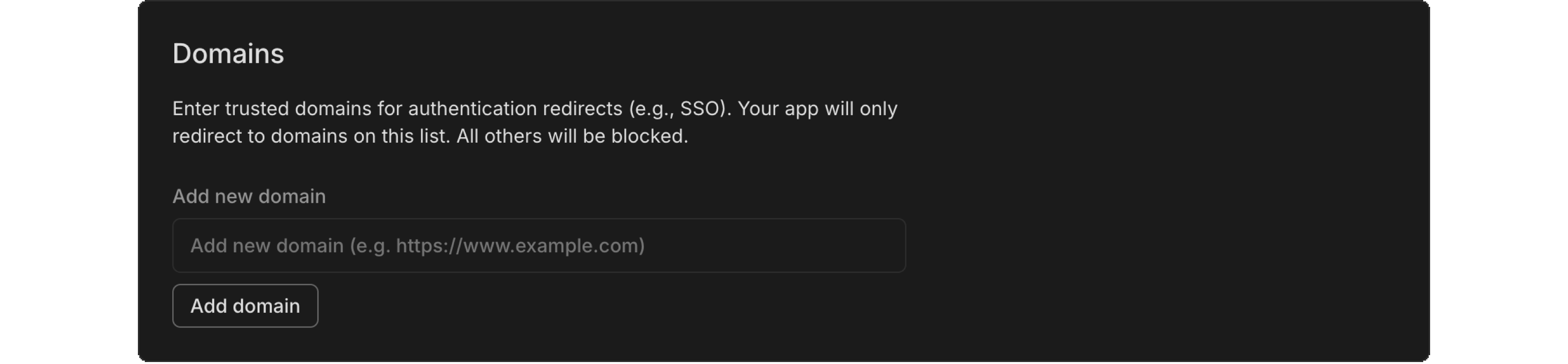 Neon Auth domains